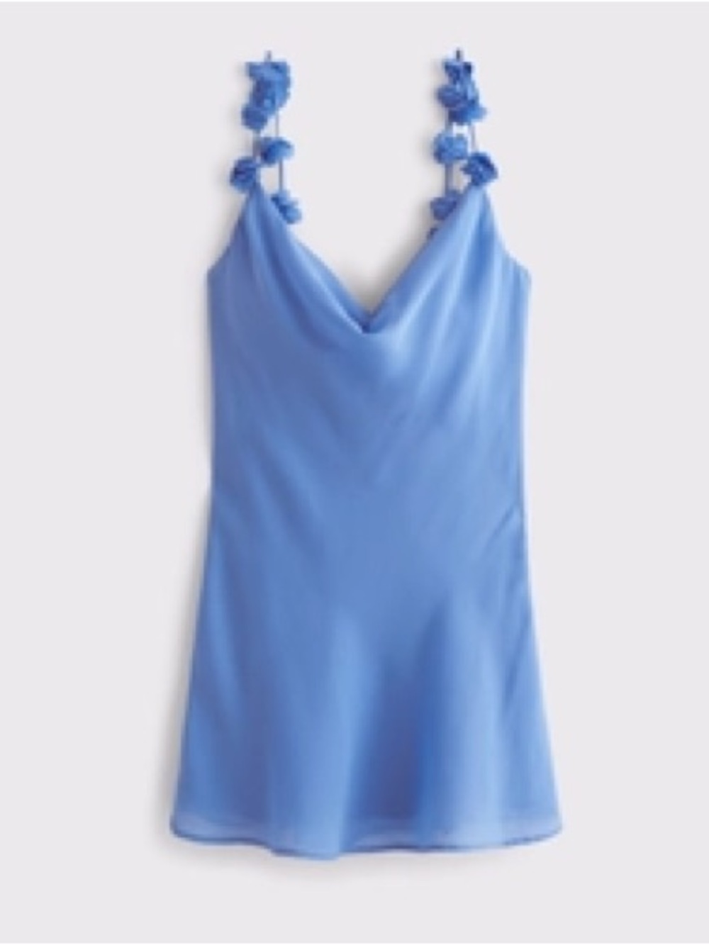 Abercrombie & Fitch Women's Pom Strap Mini Dress Blue